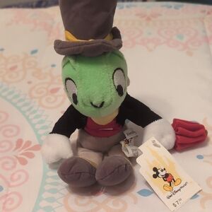 Disney Jiminy Cricket Plush with Green Face and Black Jacket